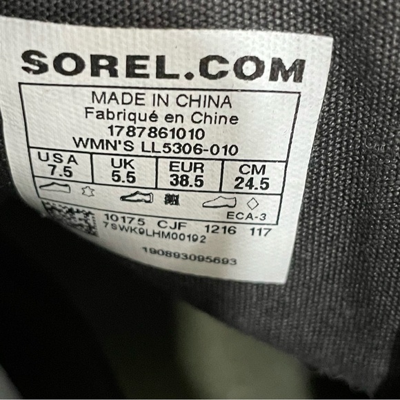 Sorel Booties Women’s 7.5 Black Danica Leather Side Zip Ankle Casual Moto - Picture 6 of 14